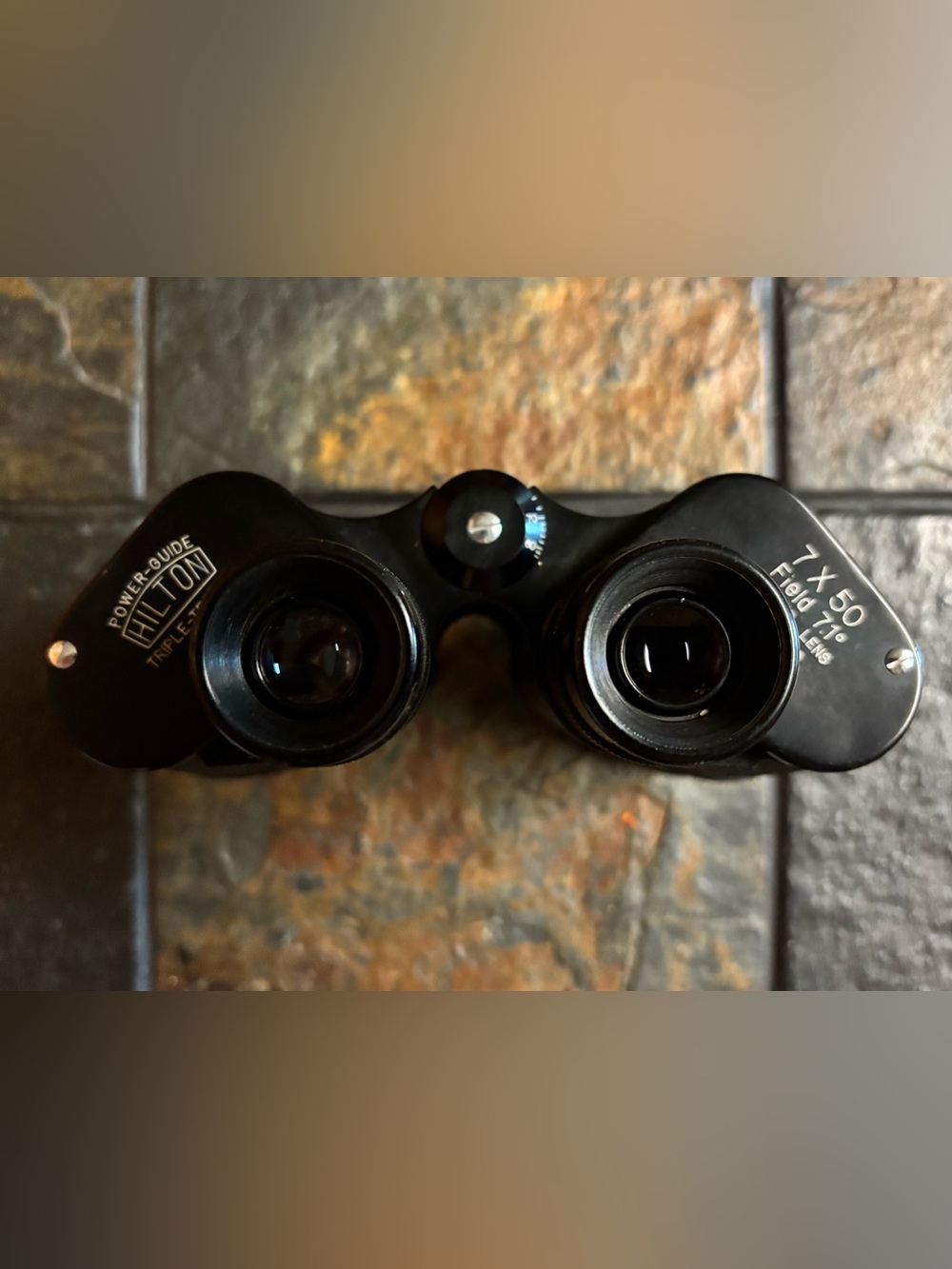 Vintage Hilton Power-Guide Triple Tested 7x50 Binoculars Made In Japan